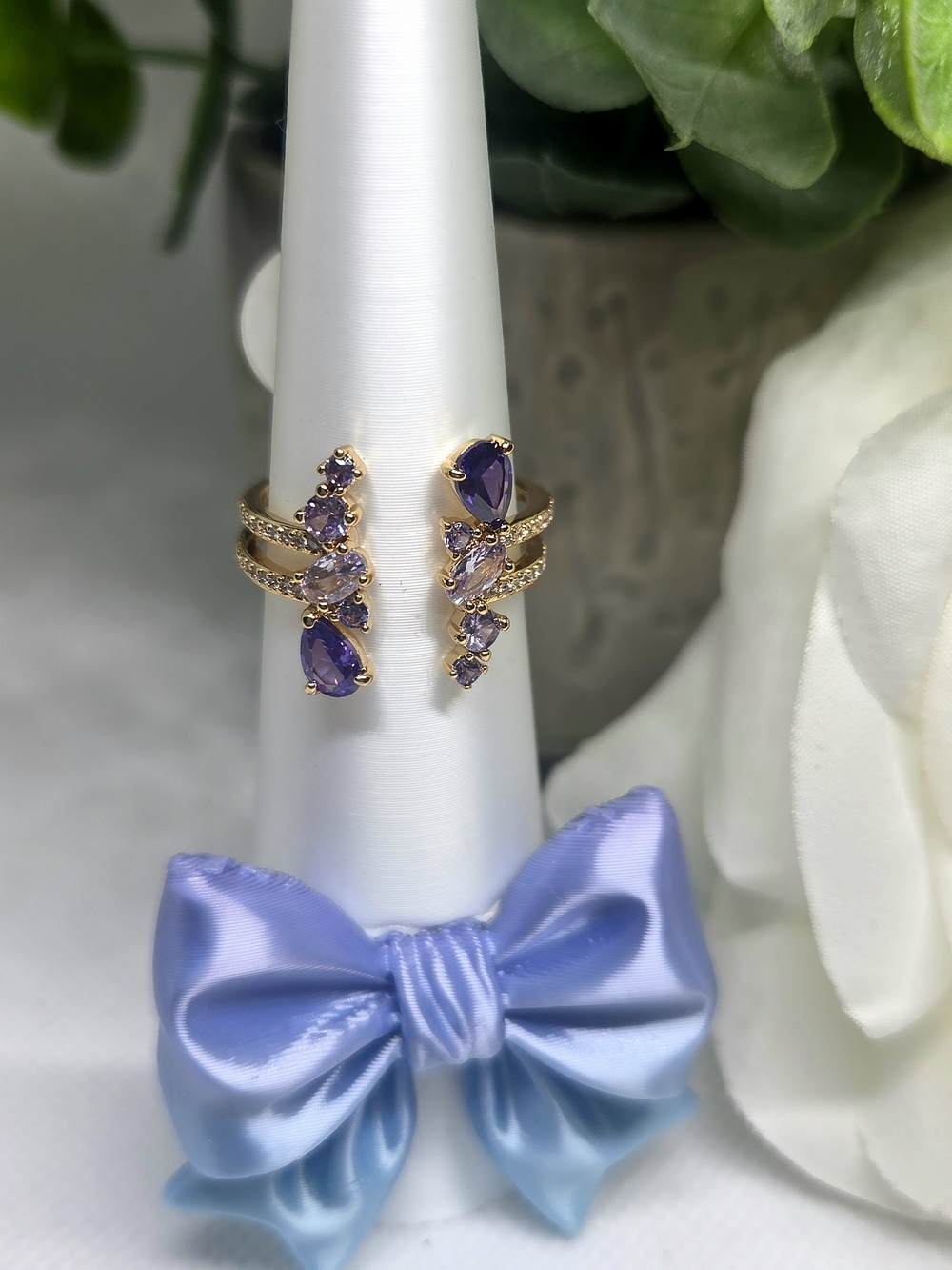 BP Gradient Of Amethyst CZ On Gold Plating